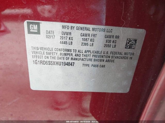2017 CHEVROLET VOLT PREMIER 9