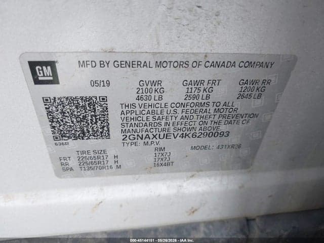 2019 CHEVROLET EQUINOX LT 9