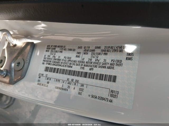 2019 FORD ESCAPE SE 9