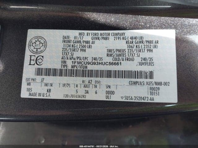 2017 FORD ESCAPE SE 9