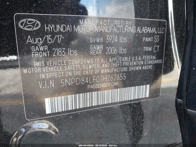 2018 HYUNDAI ELANTRA SEL 9