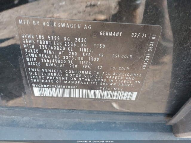2021 VOLKSWAGEN ID.4 1ST EDITION 9
