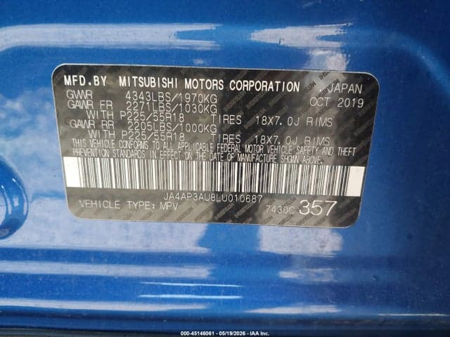 2020 MITSUBISHI OUTLANDER SPORT 2.0 BE/2.0 ES/2.0 SP 9