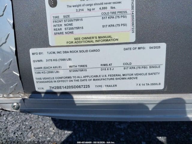 2025 ROCK SOLID CARGO TRAILER 9