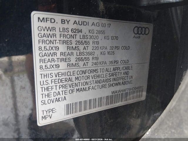 2017 AUDI Q7 2.0T PREMIUM 9