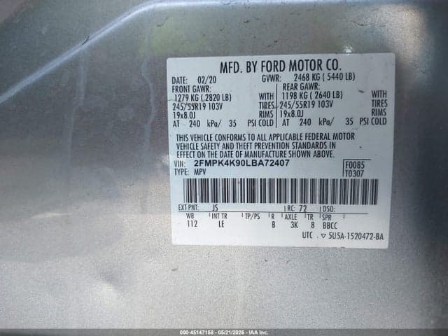 2020 FORD EDGE TITANIUM 9