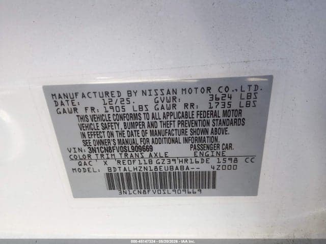 2025 NISSAN VERSA 1.6 SR 9