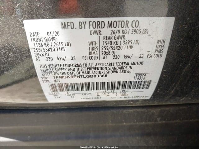 2020 FORD EXPLORER LIMITED 9