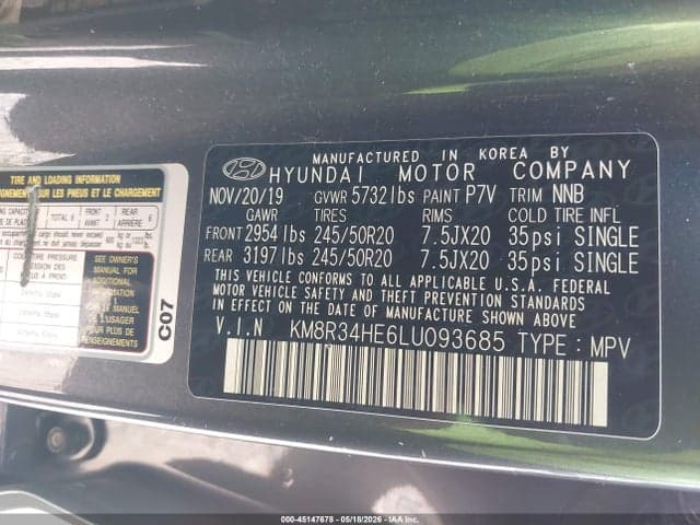 2020 HYUNDAI PALISADE SEL 10