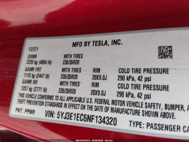 2022 TESLA MODEL 3 PERFORMANCE DUAL MOTOR ALL-WHEEL DRIVE 9