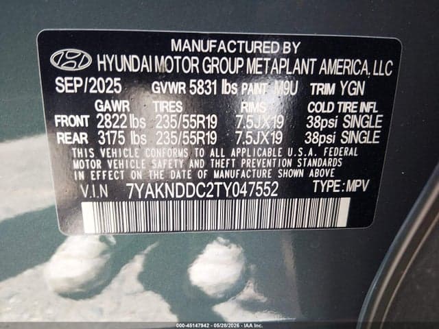 2026 HYUNDAI IONIQ 5 SEL 9