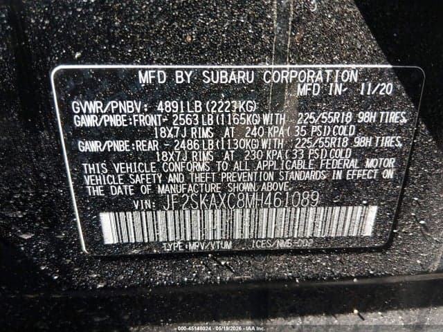 2021 SUBARU FORESTER TOURING 9