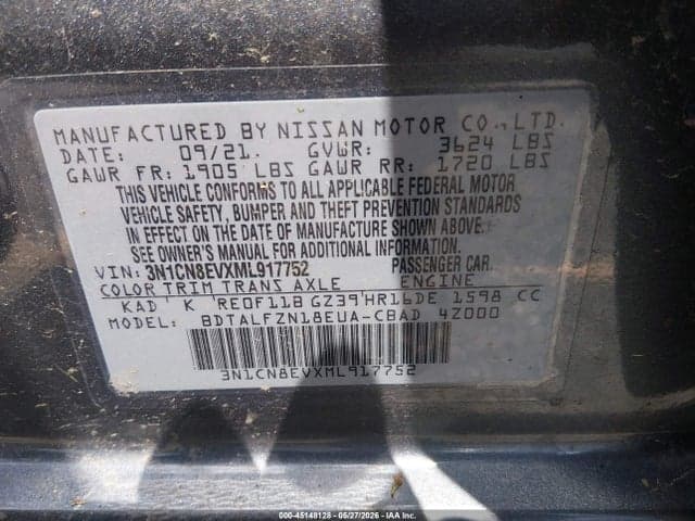 2021 NISSAN VERSA SV XTRONIC CVT 9