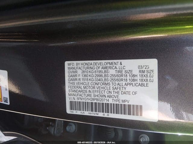 2023 HONDA PILOT AWD LX 8