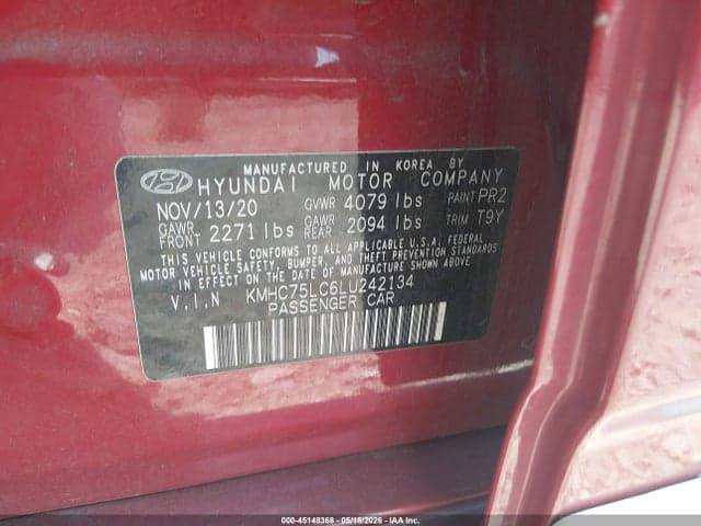 2020 HYUNDAI IONIQ HYBRID SE 9