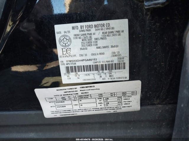 2023 FORD EXPLORER XLT 9