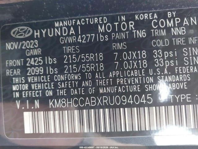 2024 HYUNDAI KONA SEL 9
