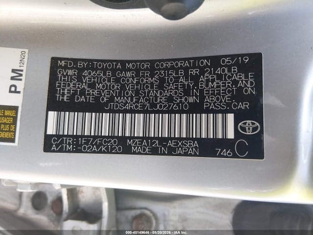 2020 TOYOTA COROLLA SE 9