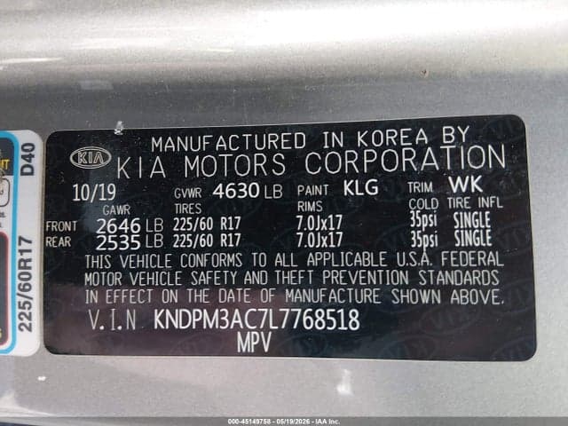2020 KIA SPORTAGE LX 9