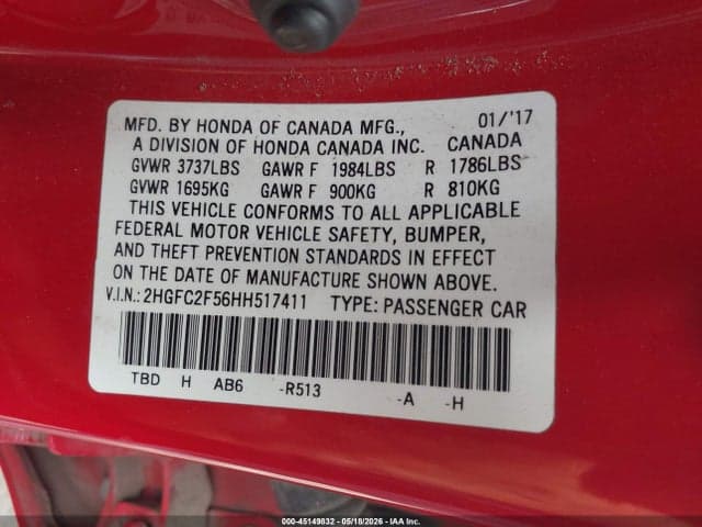 2017 HONDA CIVIC LX 9