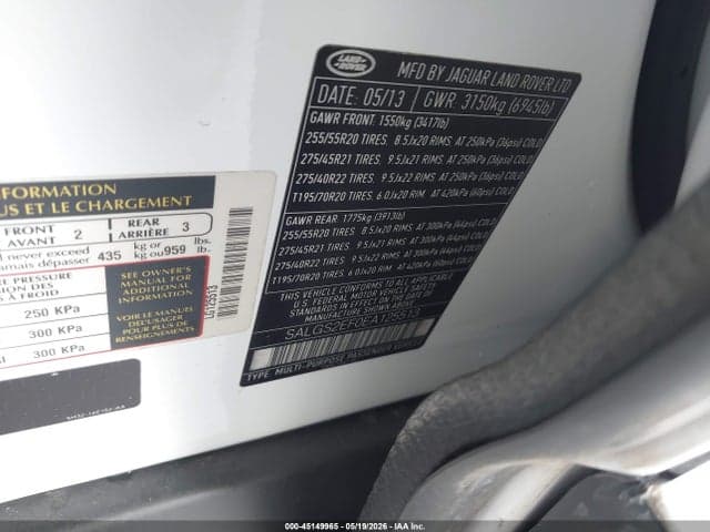 2014 LAND ROVER RANGE ROVER 9