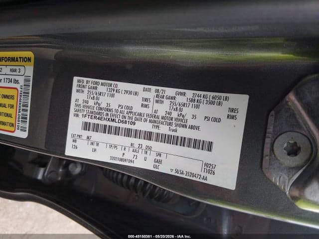 2021 FORD RANGER XLT 9