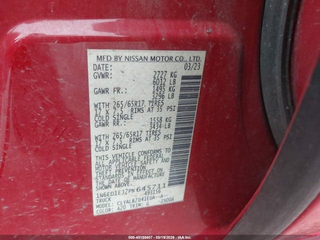 2023 NISSAN FRONTIER SV 4X2 9