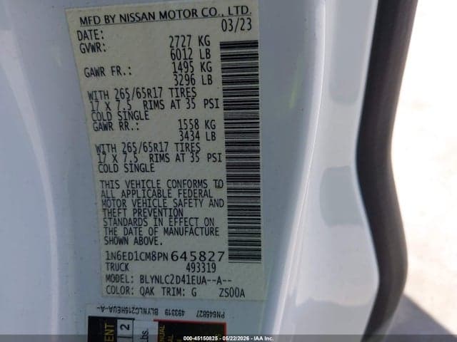 2023 NISSAN FRONTIER KING CAB SV 4X4 9