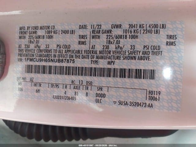 2022 FORD ESCAPE SEL 9