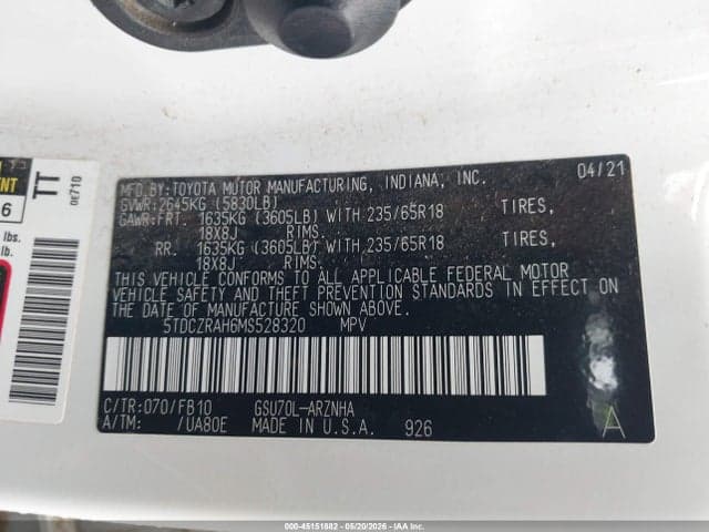 2021 TOYOTA HIGHLANDER L 9