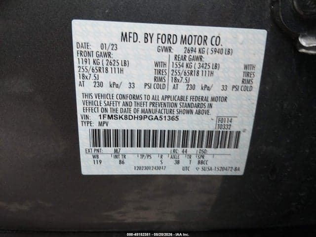 2023 FORD EXPLORER XLT 9