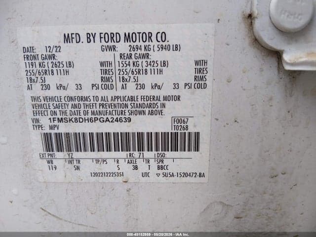 2023 FORD EXPLORER XLT 9