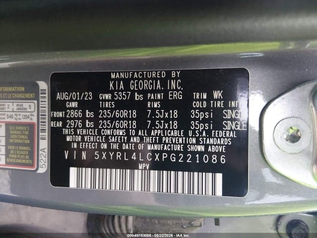 2023 KIA SORENTO S 9