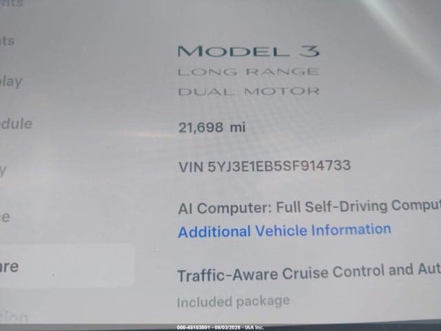 2025 TESLA MODEL 3 LONG RANGE ALL-WHEEL DRIVE 15