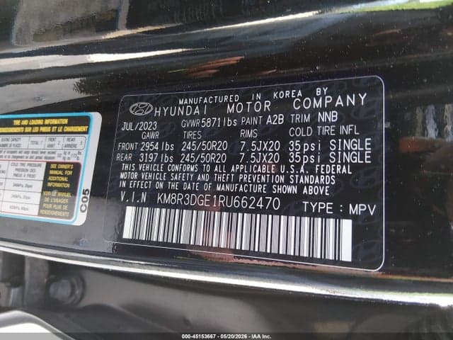 2024 HYUNDAI PALISADE XRT 9