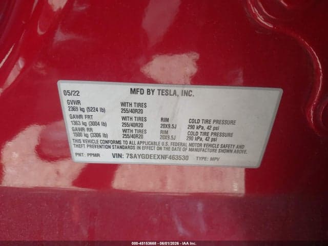 2022 TESLA MODEL Y LONG RANGE DUAL MOTOR ALL-WHEEL DRIVE 9