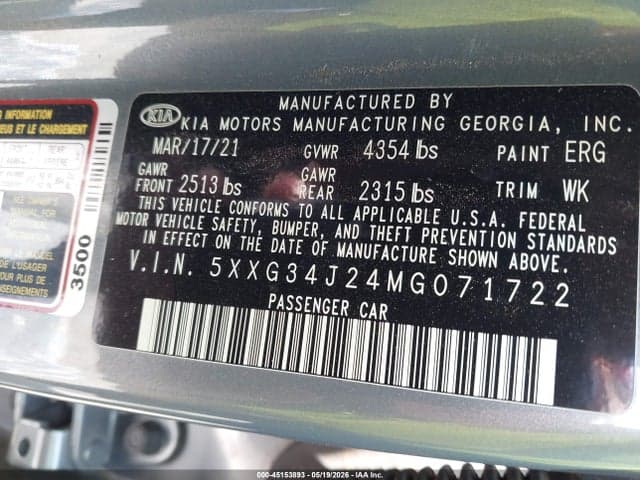 2021 KIA K5 EX 9