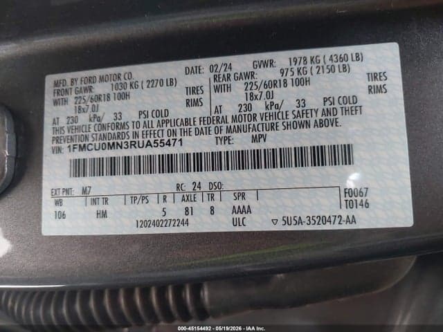 2024 FORD ESCAPE ST-LINE 9