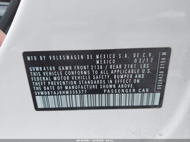 2017 VOLKSWAGEN JETTA 1.4T SE 9