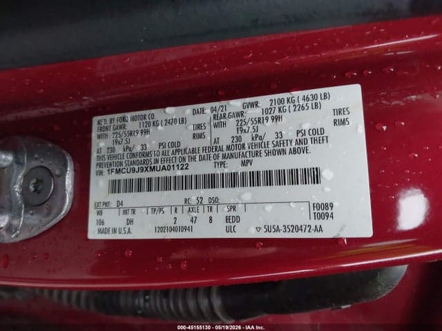 2021 FORD ESCAPE TITANIUM 9