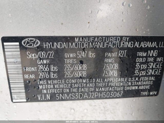 2023 HYUNDAI SANTA FE SEL 9