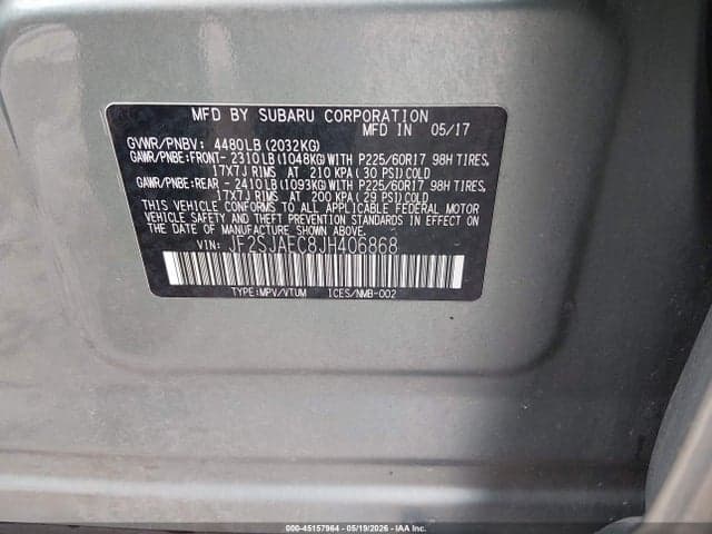 2018 SUBARU FORESTER 2.5I PREMIUM 9