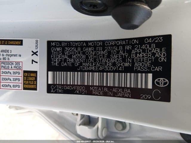 2023 TOYOTA COROLLA LE 9