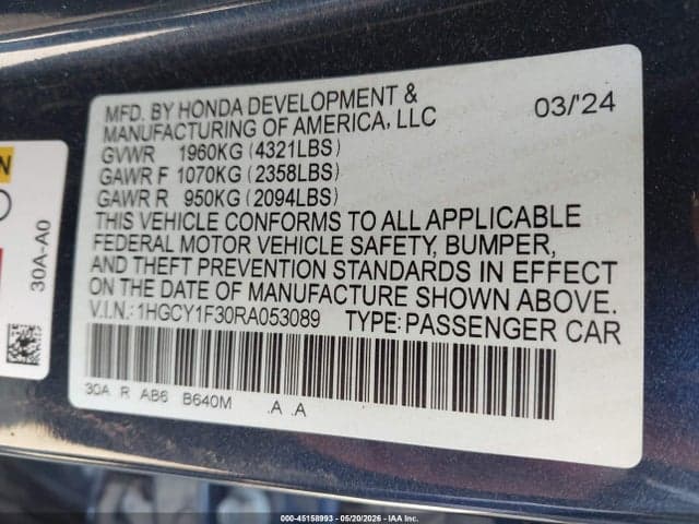 2024 HONDA ACCORD EX 9