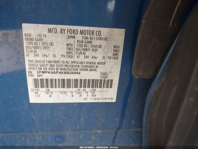 2019 FORD EDGE ST 9