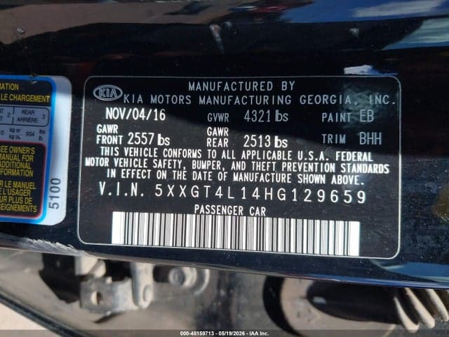 2017 KIA OPTIMA LX 9