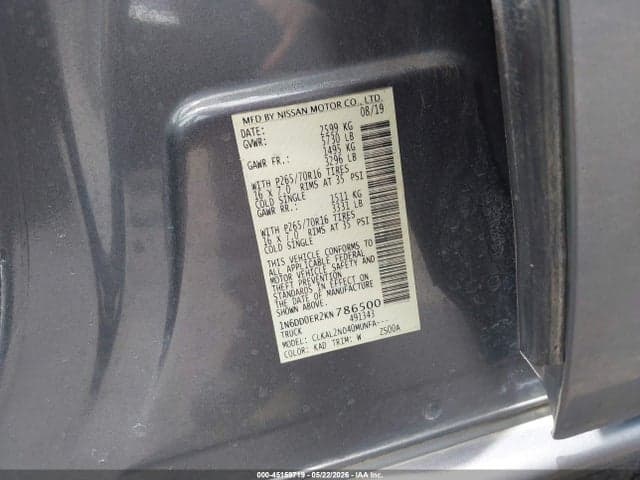 2019 NISSAN FRONTIER SV 9