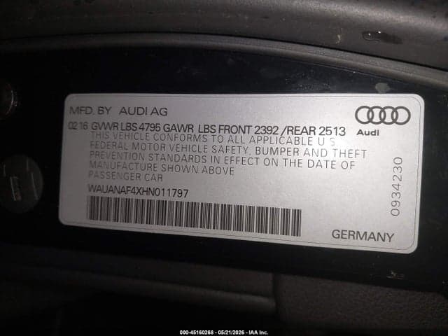 2017 AUDI A4 2.0T PREMIUM 9