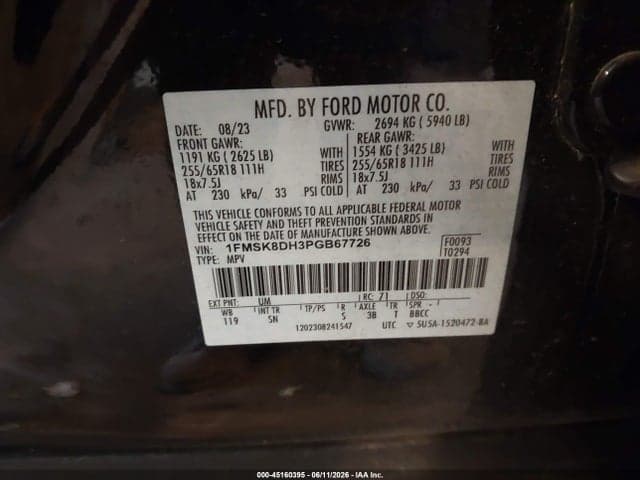 2023 FORD EXPLORER XLT 9