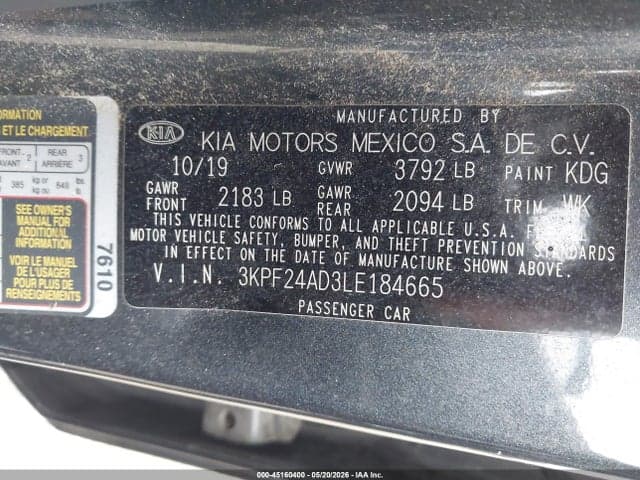 2020 KIA FORTE LXS 9